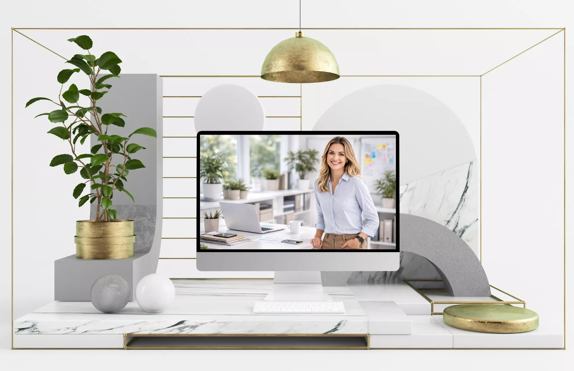 Professionelle Unternehmerin in ihrem Büro