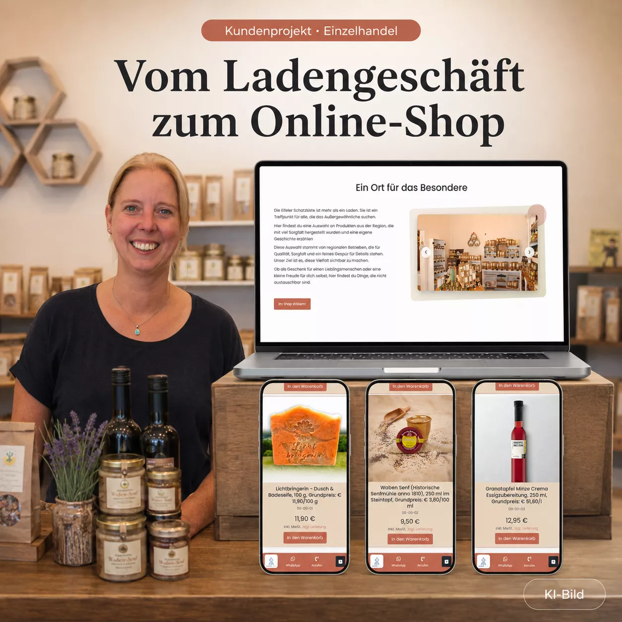 Kundenprojekt Eifeler Schatzkiste Kommern – vom Ladengeschäft zum Online-Shop