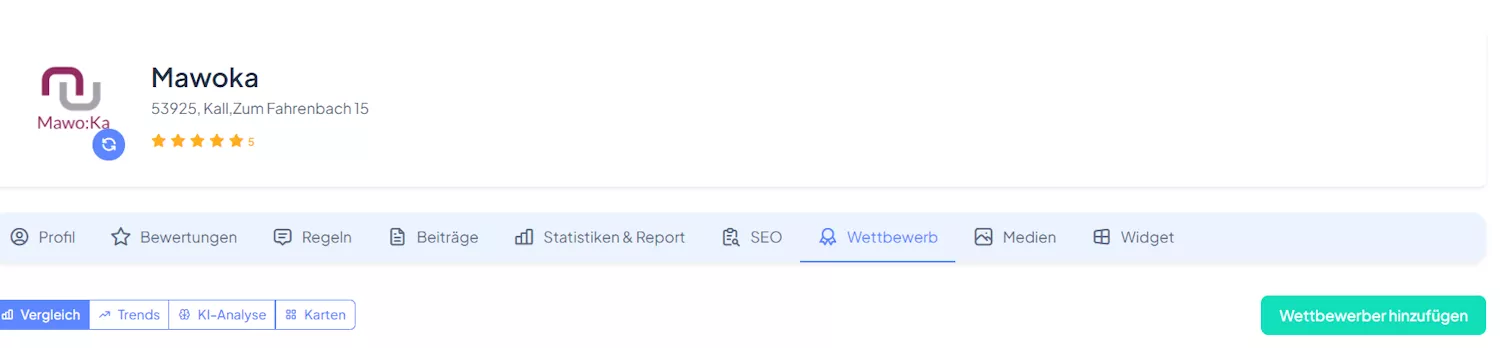 Local Boost Wettbewerber-Analyse